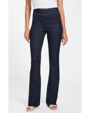 Guess High Waist Pull-On Baby Bootcut Jeans - Blue