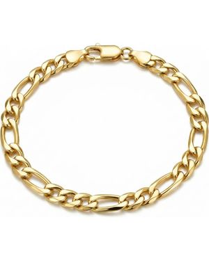 Bliss Diamond 14K-Filled Figaro Link Bracelet - Metallic
