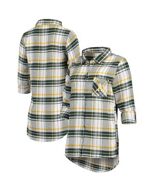Concepts Sport Oakland Athletics Accolade Flannel Nightshirt - Green
