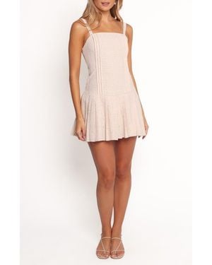 Petal & Pup Zephyra Eyelet Fit & Flare Minidress - White