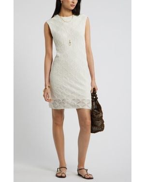 Nordstrom Textured Stitch Minidress - White