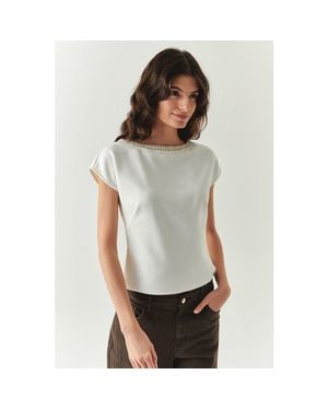 Exquise Scout Dropped Shoulder Knit Blouse - Gray