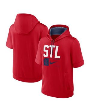 Nike Los Angeles Angels Tri Code Lockup Short Sleeve Pullover Hoodie - Red