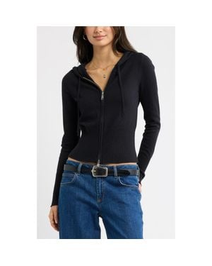 BP. Fitted Cotton Blend Hoodie - Black