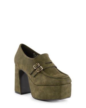 BC Footwear Peace Train Platform Pump - Green