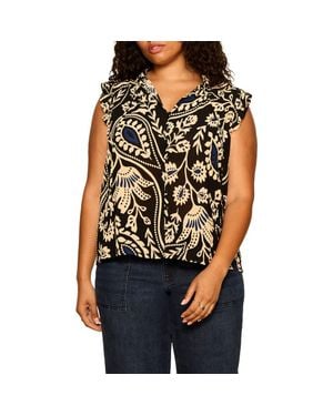 Sanctuary Living It Up Cap Sleeve Top - Black