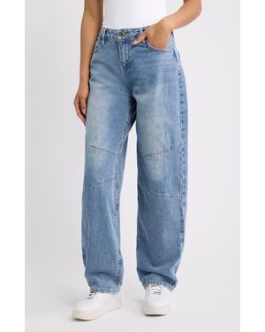 YMI Moto Baggy Barrel Fit Jeans - Blue