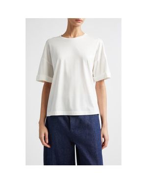 Partow Worth Modal & Cashmere T-Shirt - White