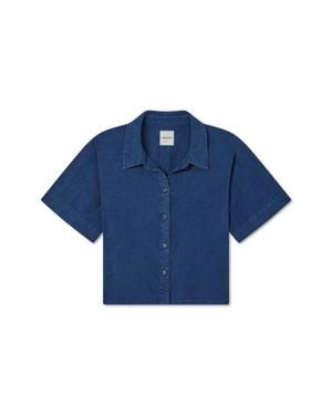 VIR VITA Anais Linen Shirt - Blue