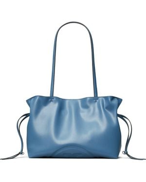 Tory Burch Small Ella Natuura Drawstring Tote - Blue