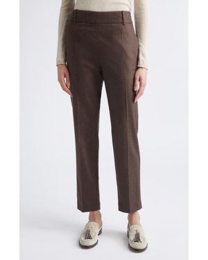 Eleventy Stretch Virgin Wool & Cashmere Crop Pants - Multicolor