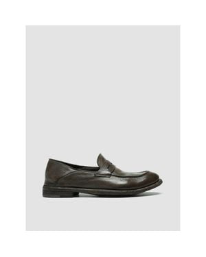 Officine Creative Lexikon 516 Leather Penny Loafers - Black