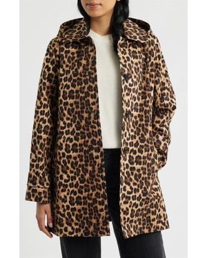 Sam Edelman Hooded Raincoat - Brown