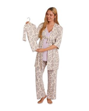 Everly Grey Analise During & After 5-Piece Maternity/Nursing Sleep Set For Mom & Baby - Multicolor