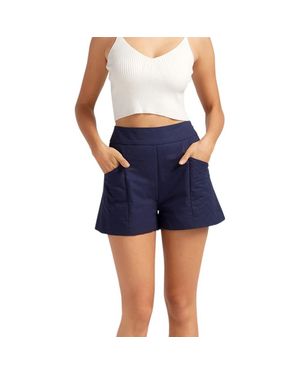 Belle & Bloom A Kind Of Magic Quilted Shorts - Blue