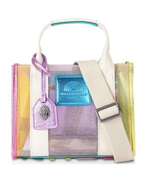 Kurt Geiger Extra Small Southbank Vinyl Clear Tote - Pink