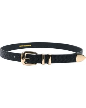 petit moments Atlas Faux Leather Belt - Black