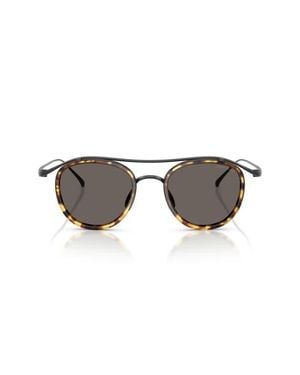 Armani 46Mm Round Sunglasses - Multicolor