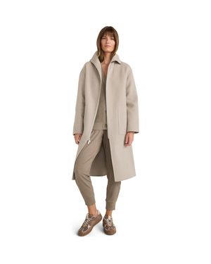 Haven Well Within Wool Blend Funnel Neck Coat - Natural