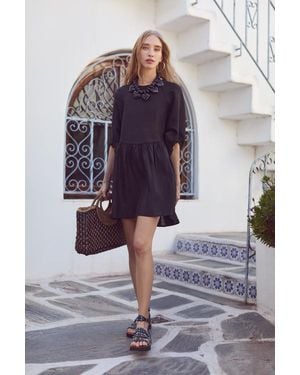 Lanhtropy Alcala Linen Dress - Blue