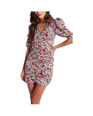 Bishop + Young Carly Ruched Front Dress - Red