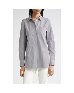 Lafayette 148 New York Ruxton Blouse - Gray