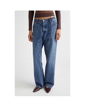 Paloma Wool Crowd Rivet Studded Boyfriend Jeans - Blue