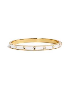 Kate Spade Crystal & Enamel Hinge Bangle - White