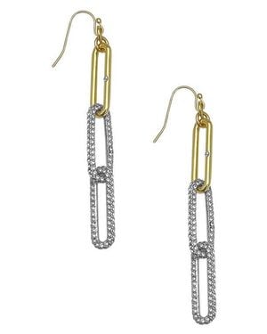 Vince Camuto Interlocking Link Drop Earrings - White