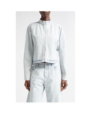 Alaïa Round Denim Jacket - Gray