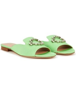 AIMÉE ANN LOU Cleo Crystal Slipper - Green