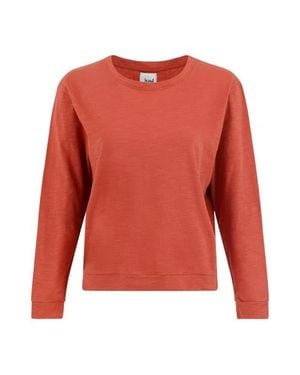 Lezat Tegan Organic Cotton Long Sleeve Pullover - Orange