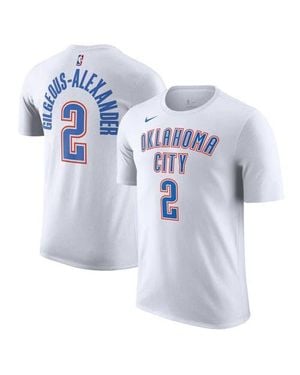 Nike Shai Gilgeous-Alexander Oklahoma City Thunder 2023/24 Association Name & Number T-Shirt - Blue