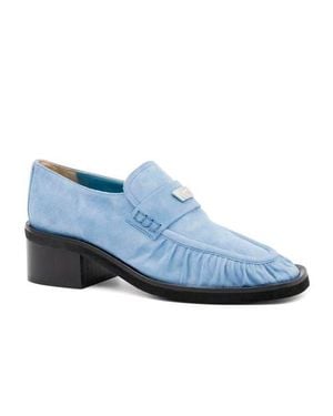 Valentina Rangoni Cortina Block Heel Loafer - Blue