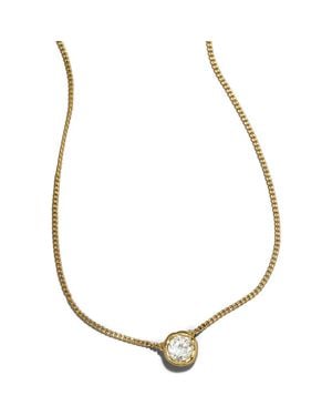 Alexis Asterales Solitaire Pendant Necklace - Metallic