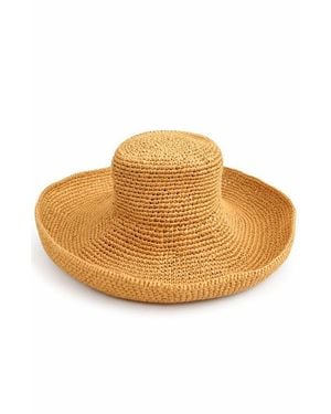 BrunnaCo Ulu Raffia Rancher Brim Hat - Orange
