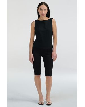 ALMINA CONCEPT Boat Neck Tank Top - Black
