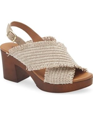 Cordani Wendy2 Raffia Crisscross Slingback Sandal - Brown