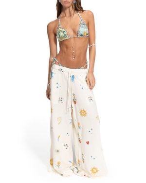 Agua Bendita Janis Solstice Cover-Up Pants - White