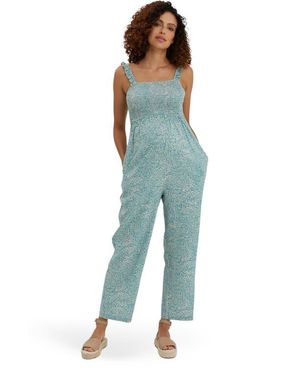 Nom Maternity Marais Maternity & Nursing Jumpsuit - Blue