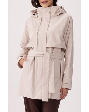Lolë Aliz Water Repellent Short Trench Coat - Natural