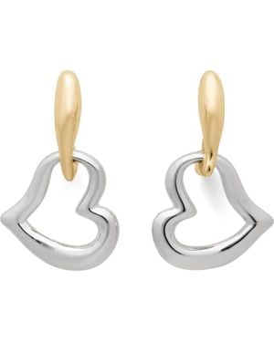 Kate Spade Heart Drop Earrings - Metallic