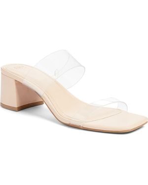 BP. Lulu Block Heel Slide Sandal - White