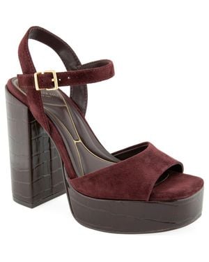 Kenneth Cole Parton Ankle Strap Platform Sandal - Brown