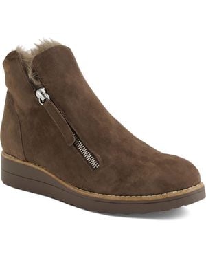 DJANGO & JULIETTE Opal Double Zip Fur Boot - Brown