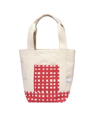 DANCE HAPPY Grid Mini Tote Bag - Red