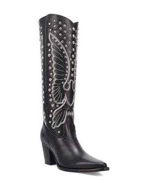 Dingo Diamonds Forever Knee High Western Boot - Black