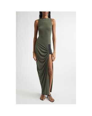 Coperni Taped Suspended Maxi Dress in Green | Lyst