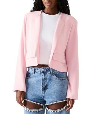 Steve Madden Serene Crop Blazer - Pink