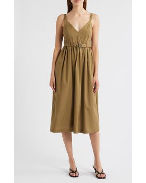 Steve Madden Juno Halter Neck Cotton Dress - Yellow